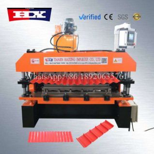 maquina de telha ondulada trapezoidal de dupla camada 988